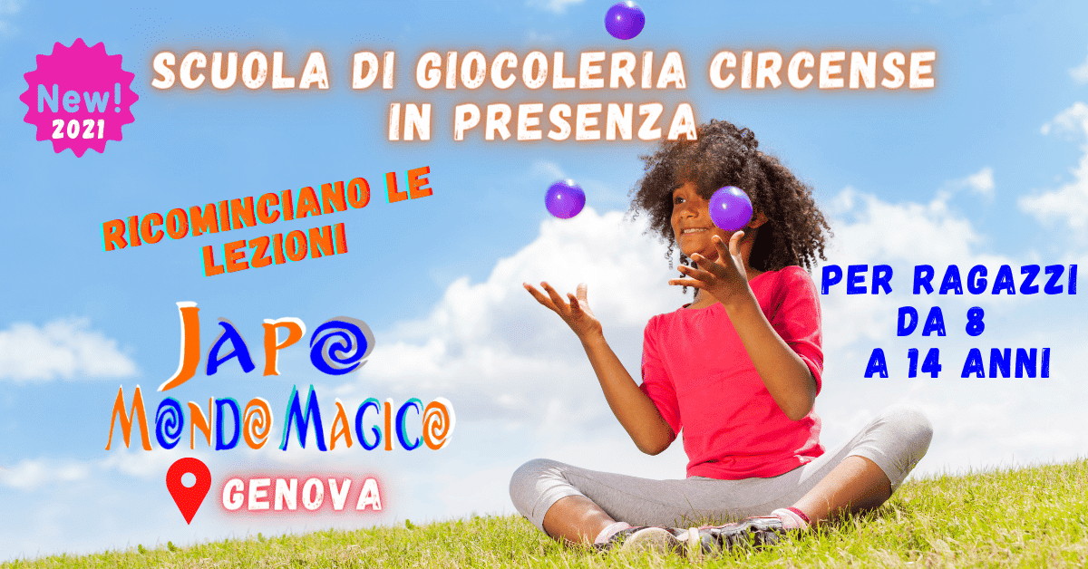 Scopri di più sull'articolo SCUOLA DI GIOCOLERIA CIRCENSE per ragazzi in presenza da 8 a 14 anni